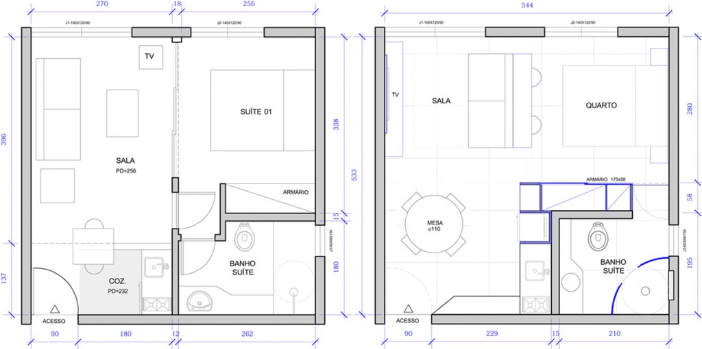 Diseño departamentos pequeños de un dormitorio