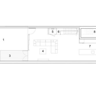 Plano del primer nivel de la casa