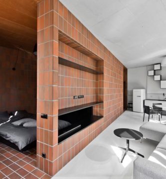 Modernos interiores del pequeño departamento